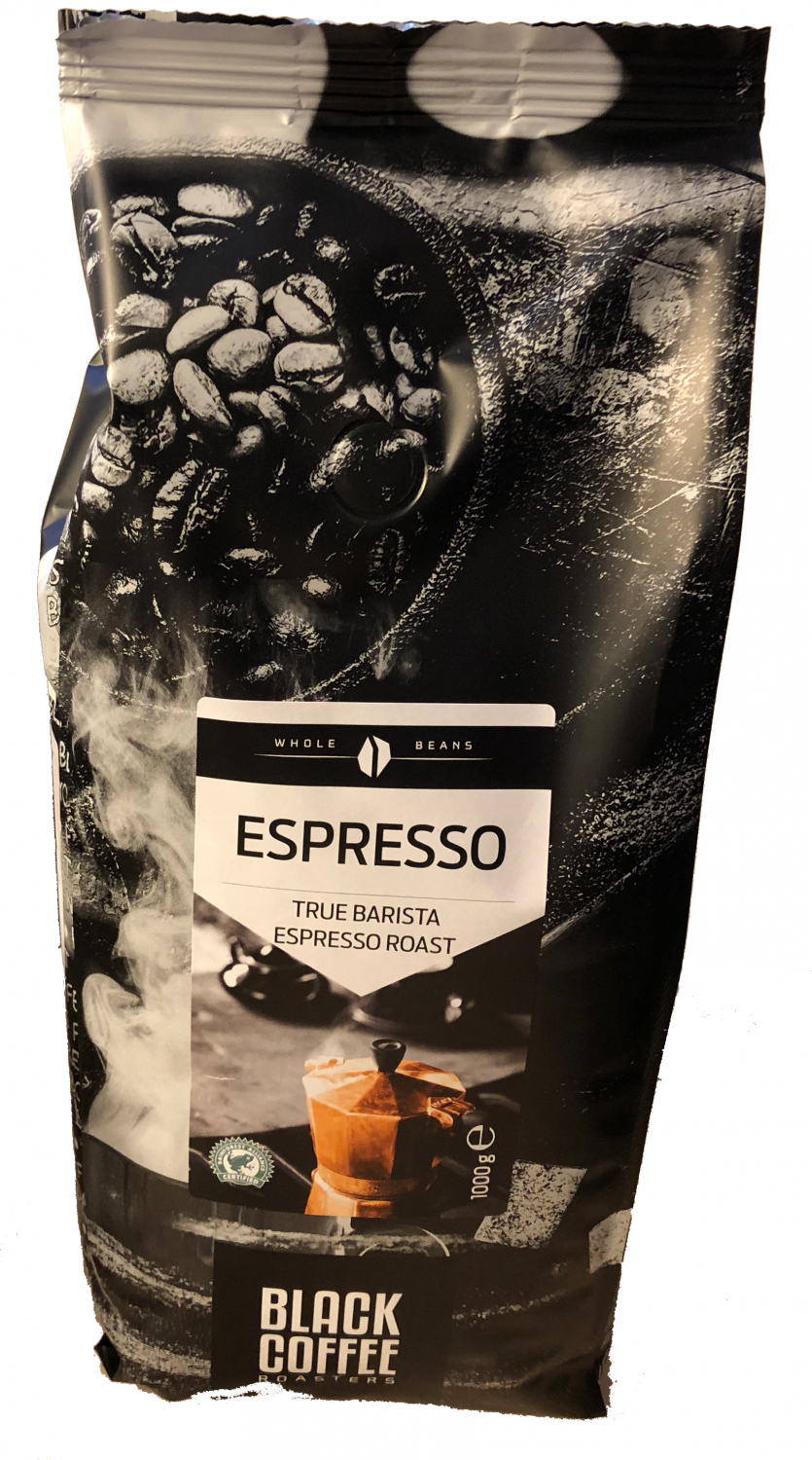 Black Coffee Roaster Espresso True Barista 1 kg. bønner - Hele ...